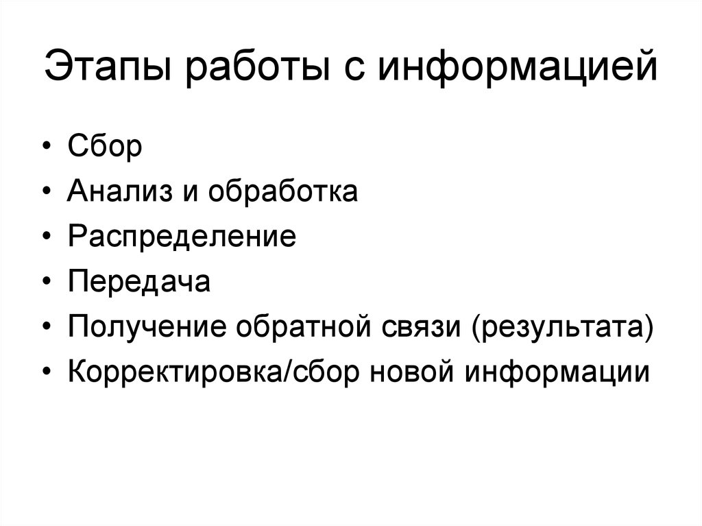 Работа с информацией. Этапы работы с информацией. Перечислите основные этапы работы с информацией. Этапы работы. Этапы работы человека с информацией.