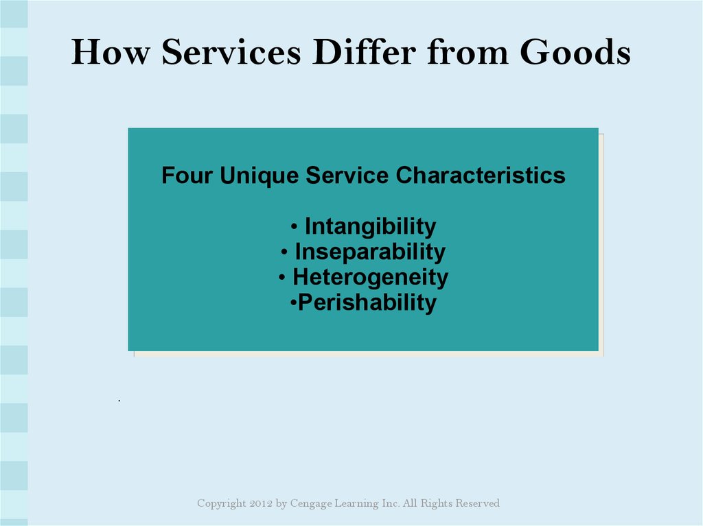 How Services Differ from Goods