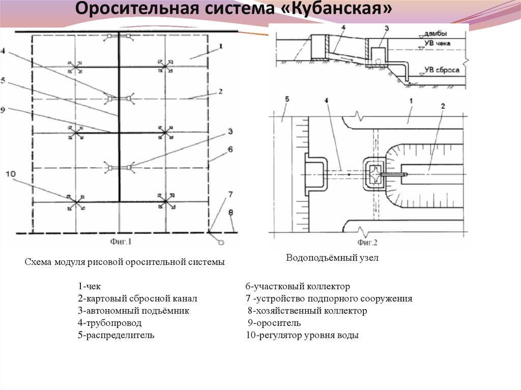 Схема оросительной сети