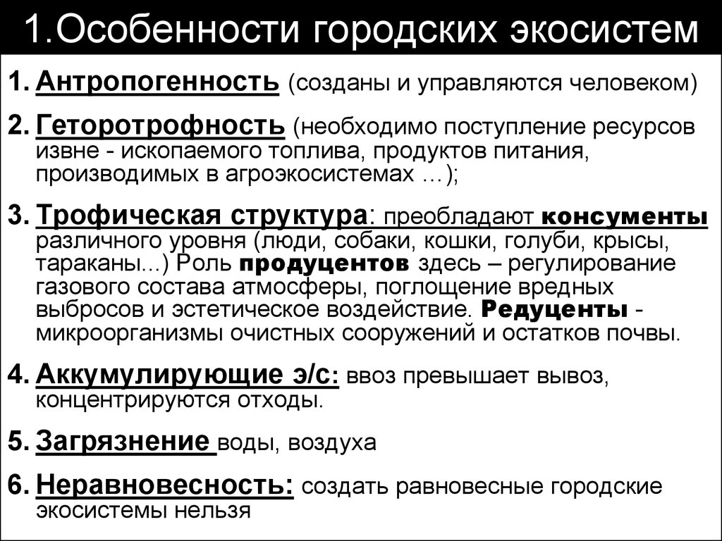 Особенности города