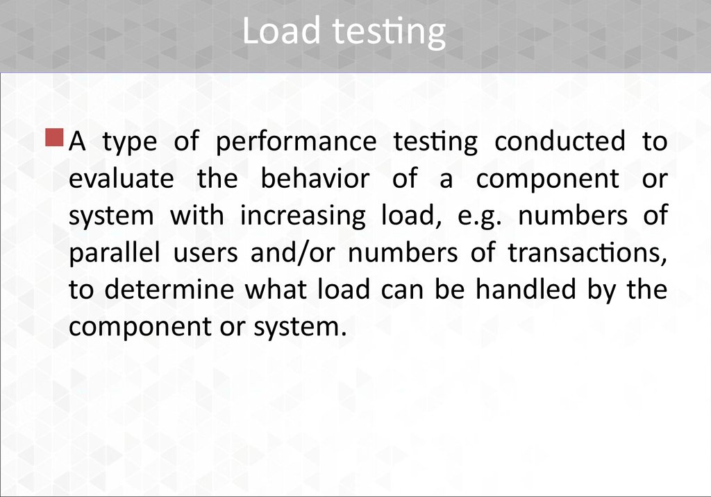 Load testing