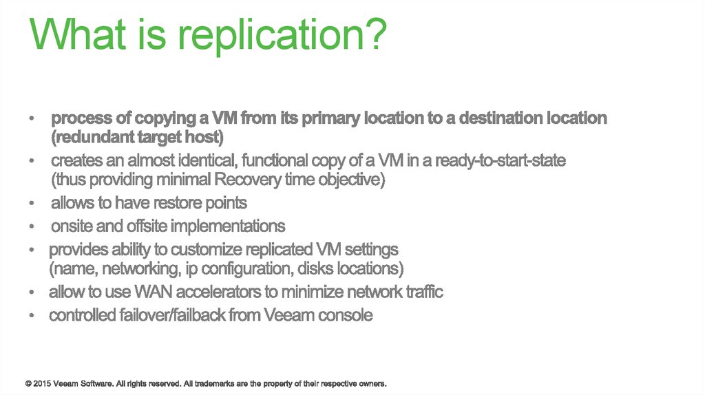 What is replication?