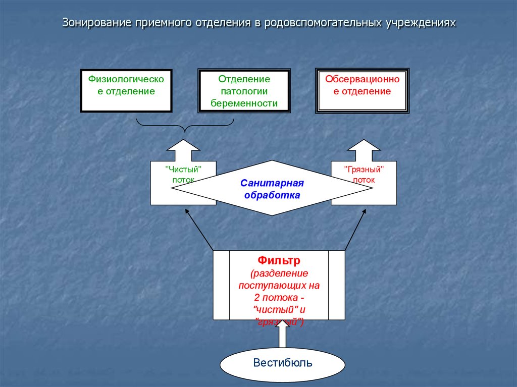 Устройство приемного отделения заполните схему