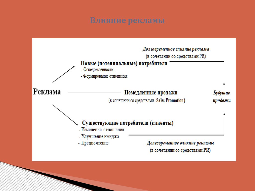 Закон действия рекламы. Политика продвижения. Влияние рекламы на потребителя.