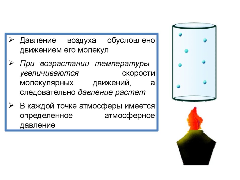 Давление теплого воздуха чем давление холодного