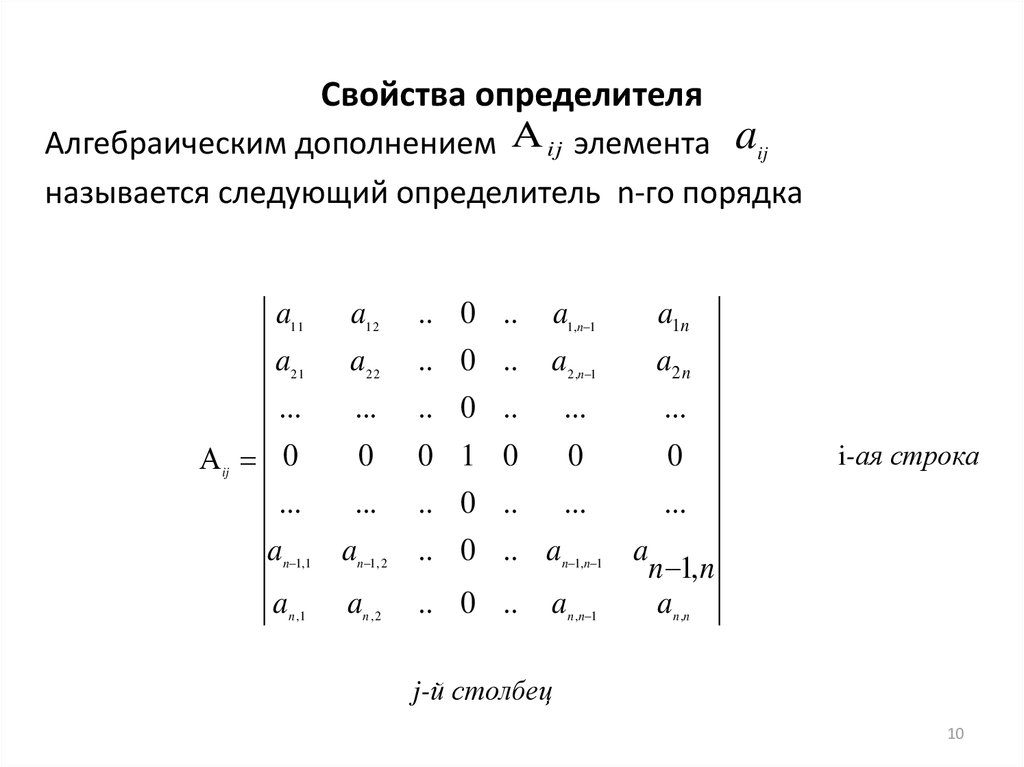 Определитель нуля