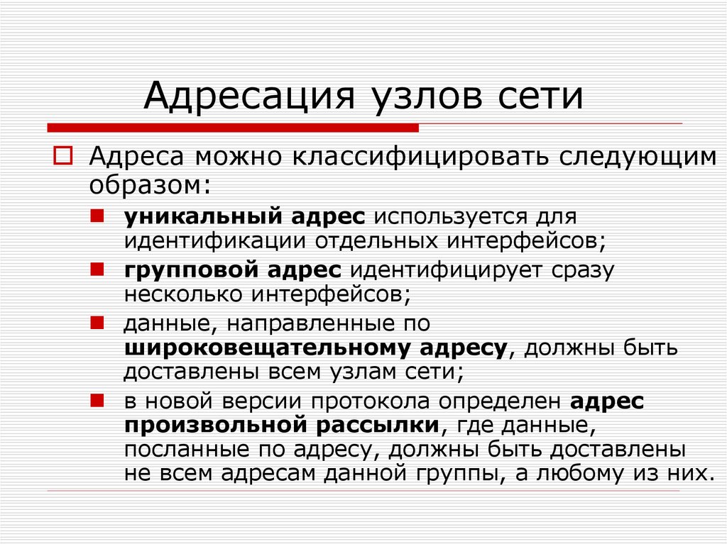 Используется для пользователя. Адресация узлов сети. Адресация узлов в сети интернет.. Существуют следующие виды адресации узлов сети:. Адресация в компьютерных сетях.