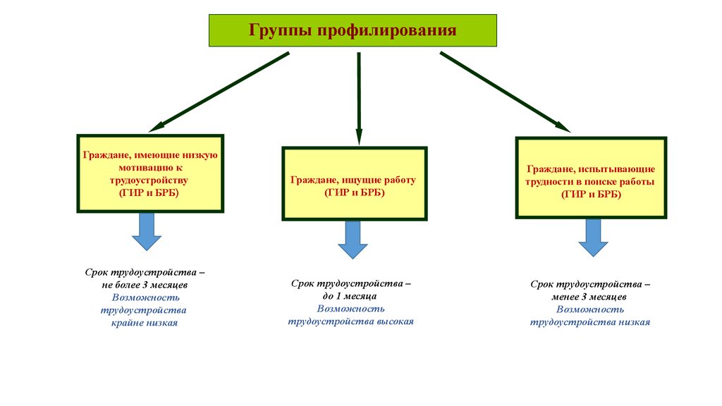 Какие группы граждан. Профилирование безработных граждан. Профилирование работодателей. Профилирование центр занятости. Риск профилирование.