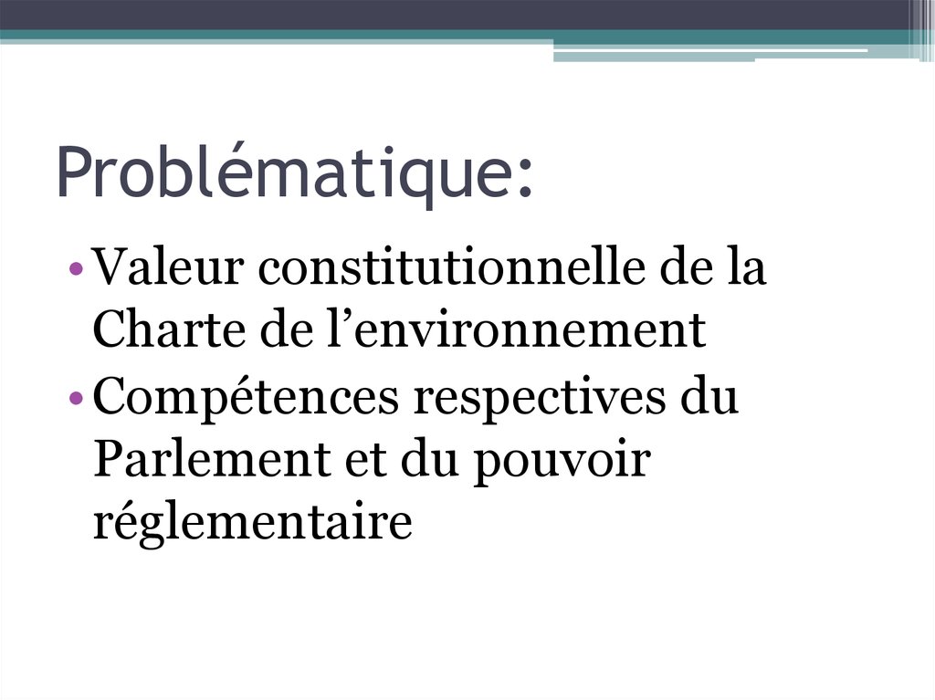 Problématique: