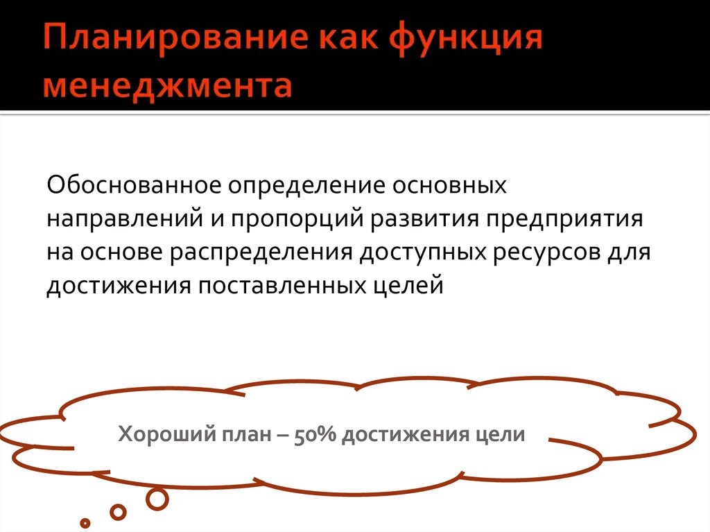 Планирование как функция менеджмента презентация