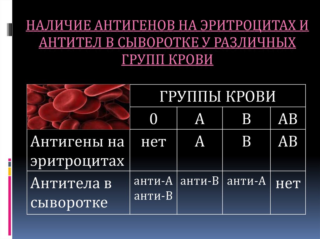 Антитела после переливания крови