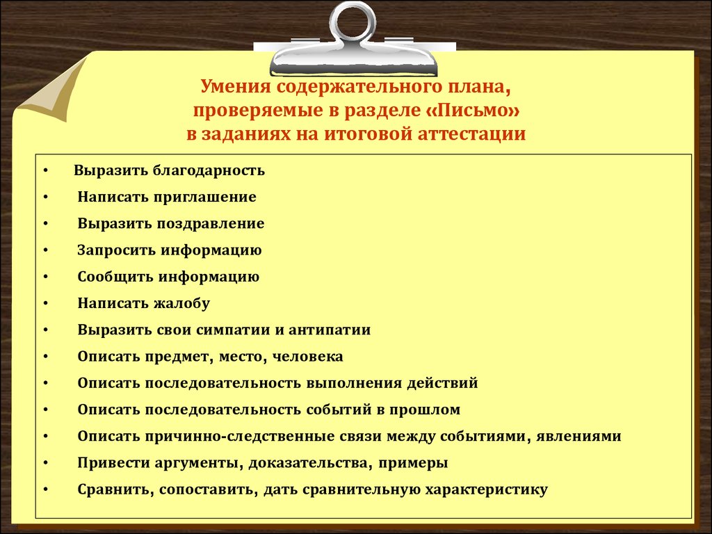 Сообщение о требованиях к устному выступлению по плану