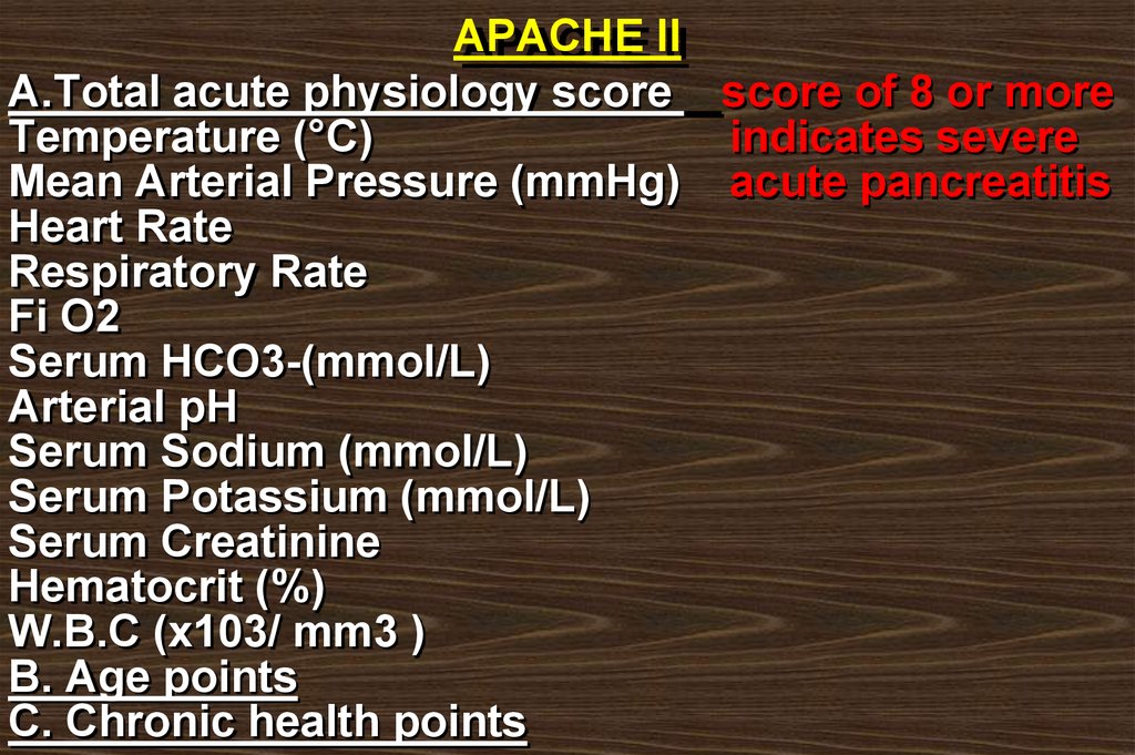APACHE II