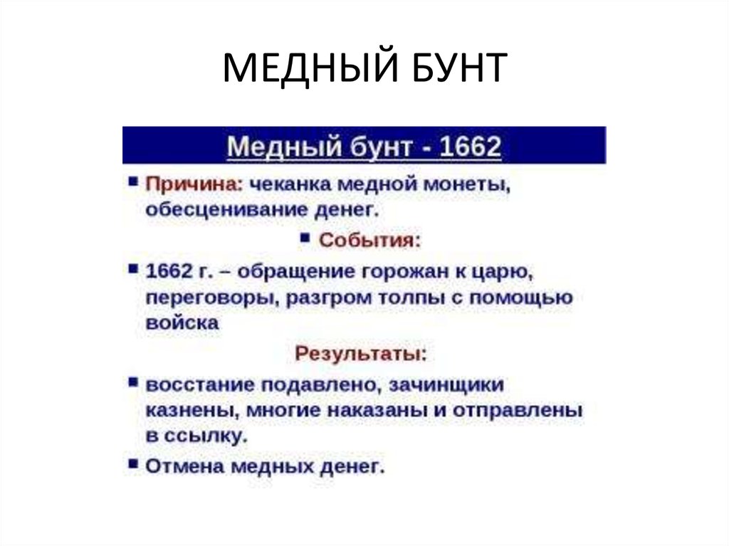 МЕДНЫЙ БУНТ