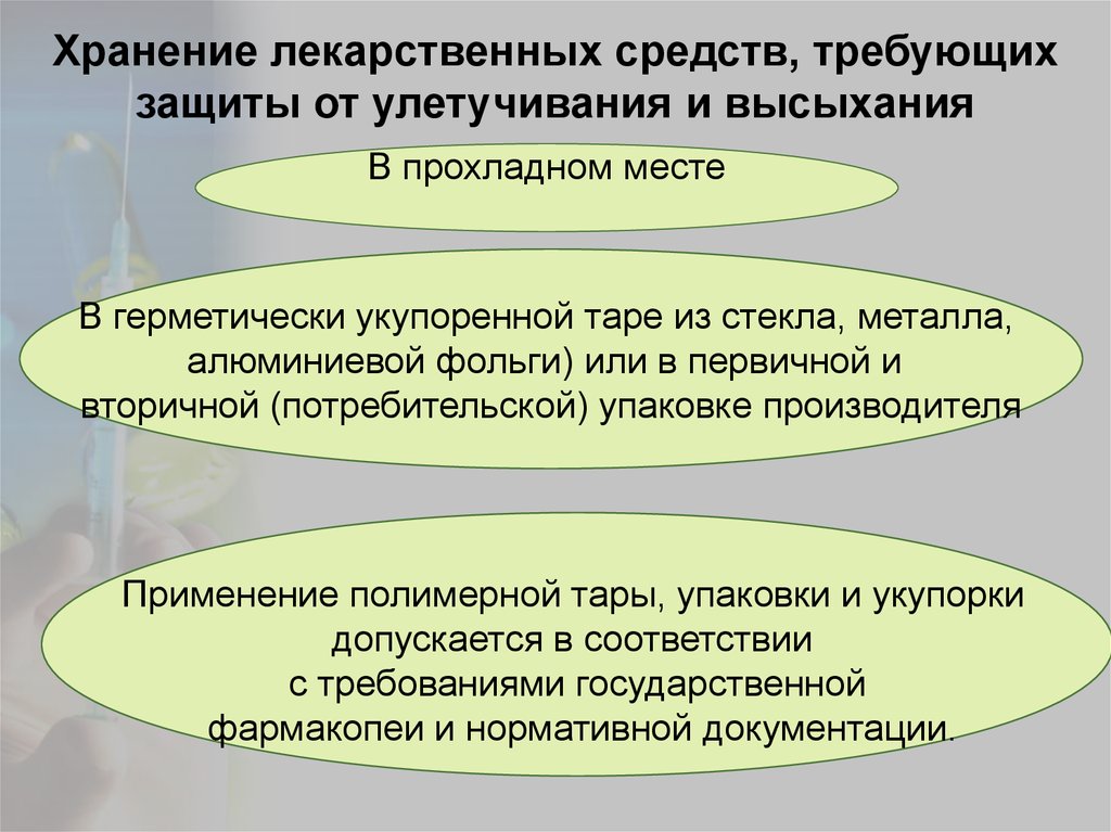 Правила хранения лекарственных средств