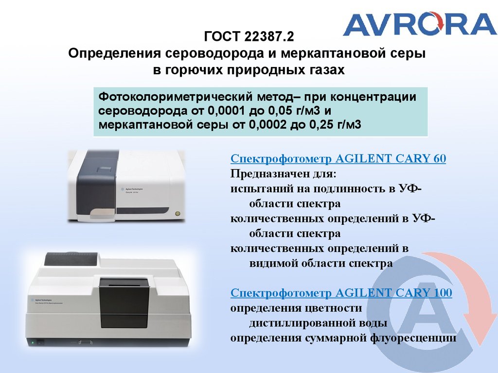 Определение 100. Спектрофотометр Agilent Cary 60. Спектрофотометр для сероводорода. Фотоколориметрический метод определения меркаптановой серы.. Фотоколориметрический метод определения сероводорода.