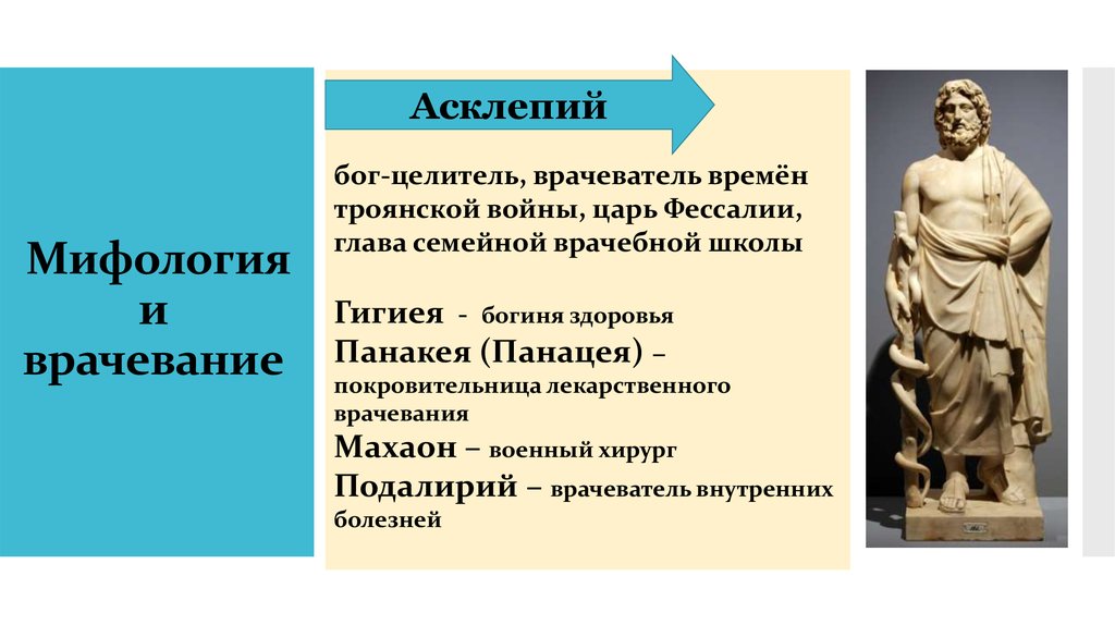 Бог врачевания в мифологии 7 букв