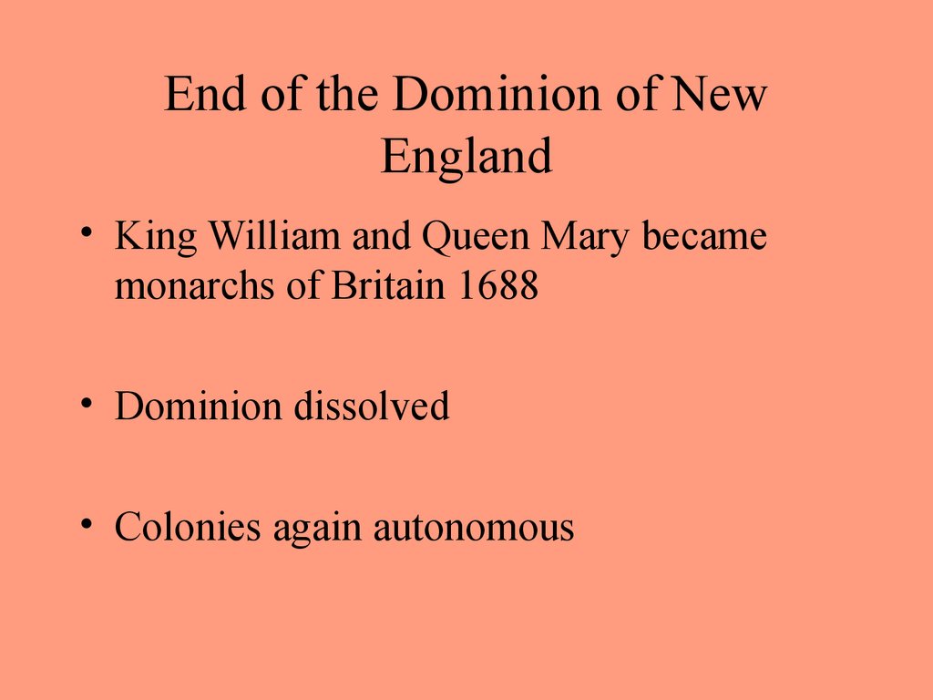 End of the Dominion of New England