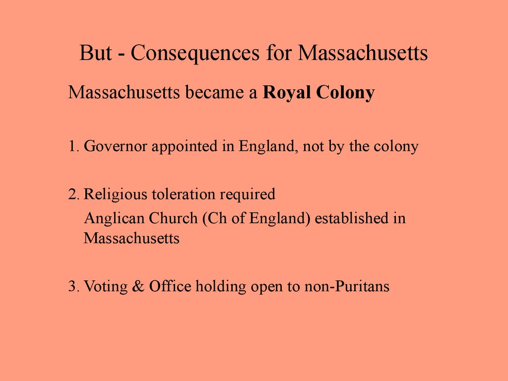 But - Consequences for Massachusetts