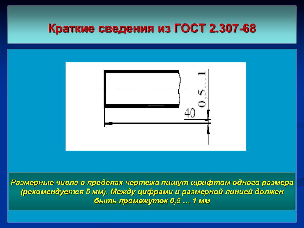 Какое расстояние между видами на чертеже