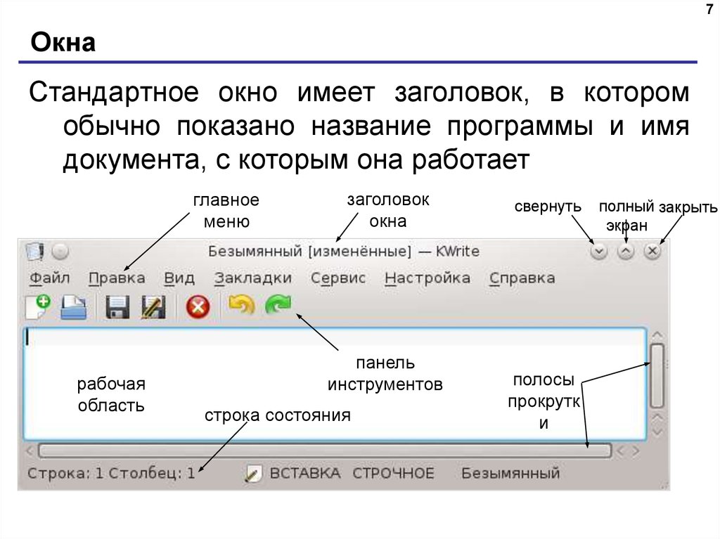 Окно имеет. Заголовок окна. Окно компьютерной программы. Стандартное окно программы. Заголовок окна находится.