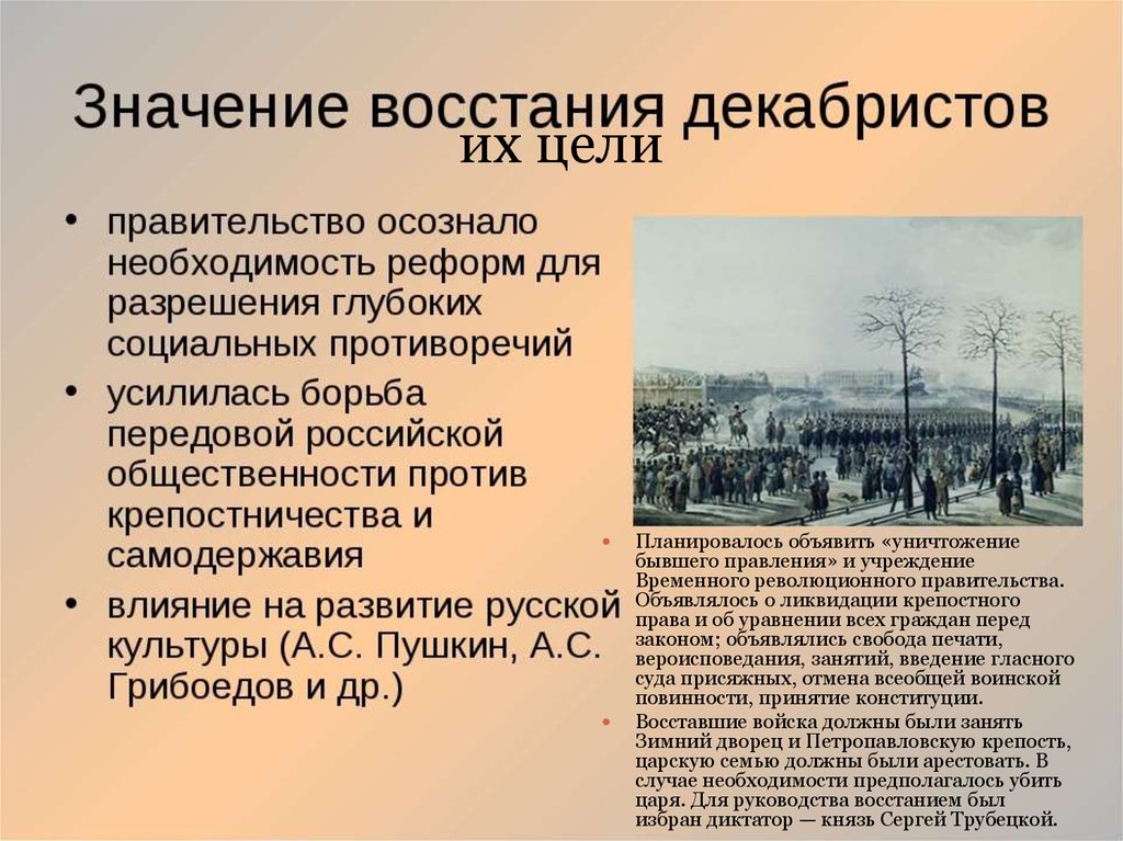 Временное революционное правительство в планах декабристов