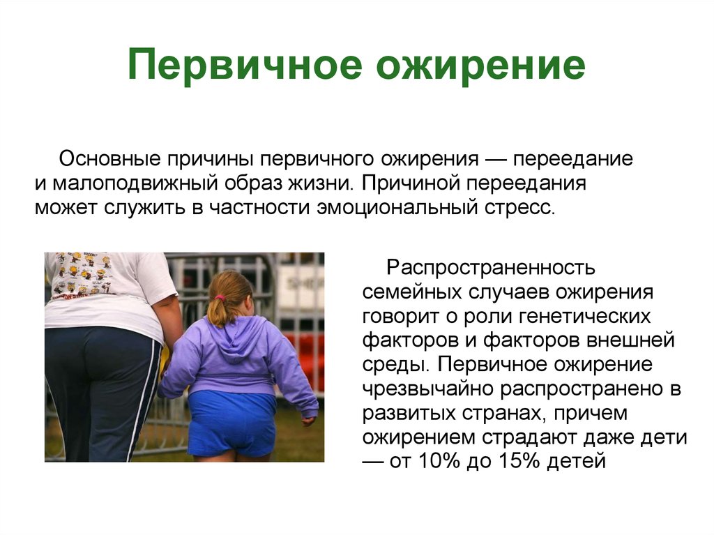Программа ожирение. Первичное ожирение. Причины первичного ожирения. Факторы ожирения.