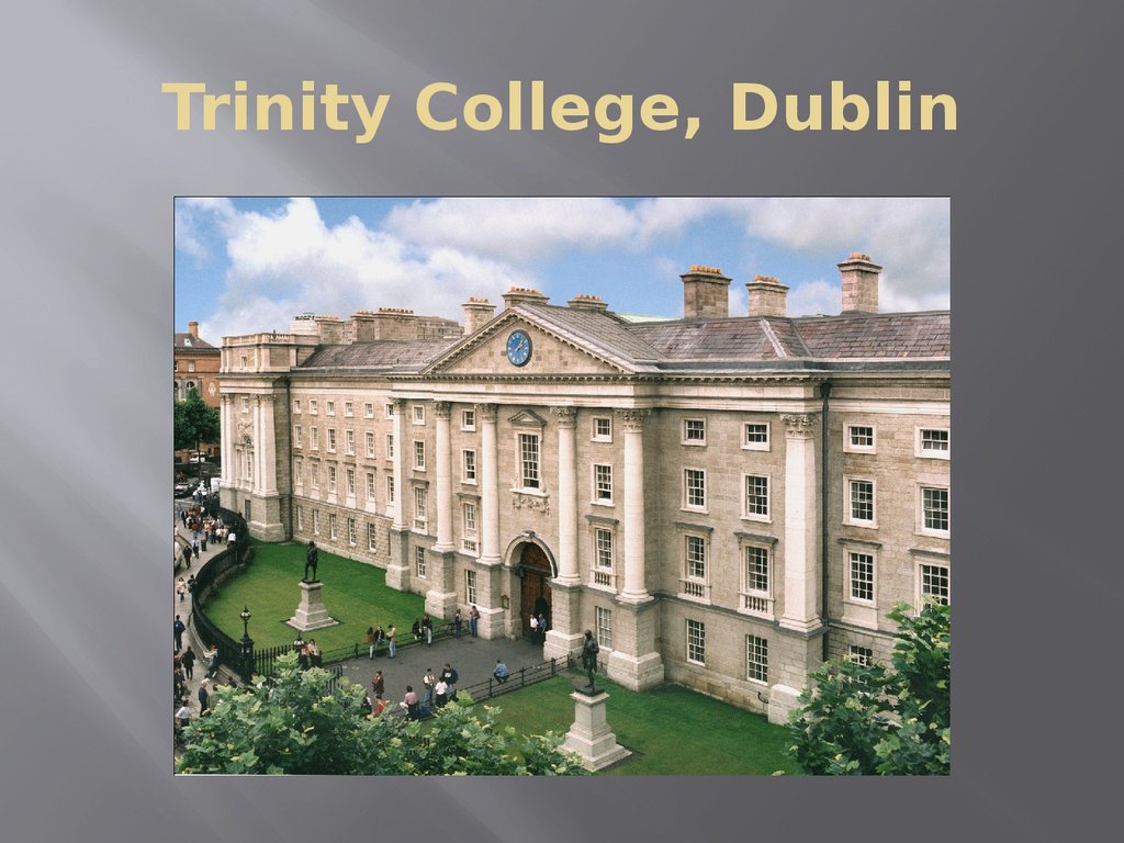 Spotlight 8 trinity college dublin презентация