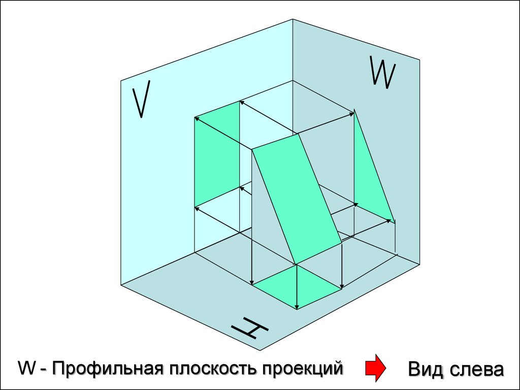 Профильная плоскость проекции. Профильная плоскость. Плоскость w. Виды плоскостей. Проекций w.