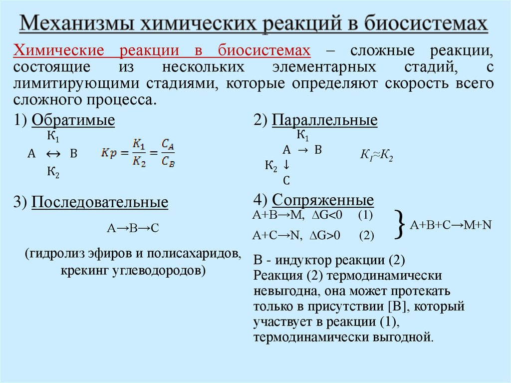 Механизмы химических реакций