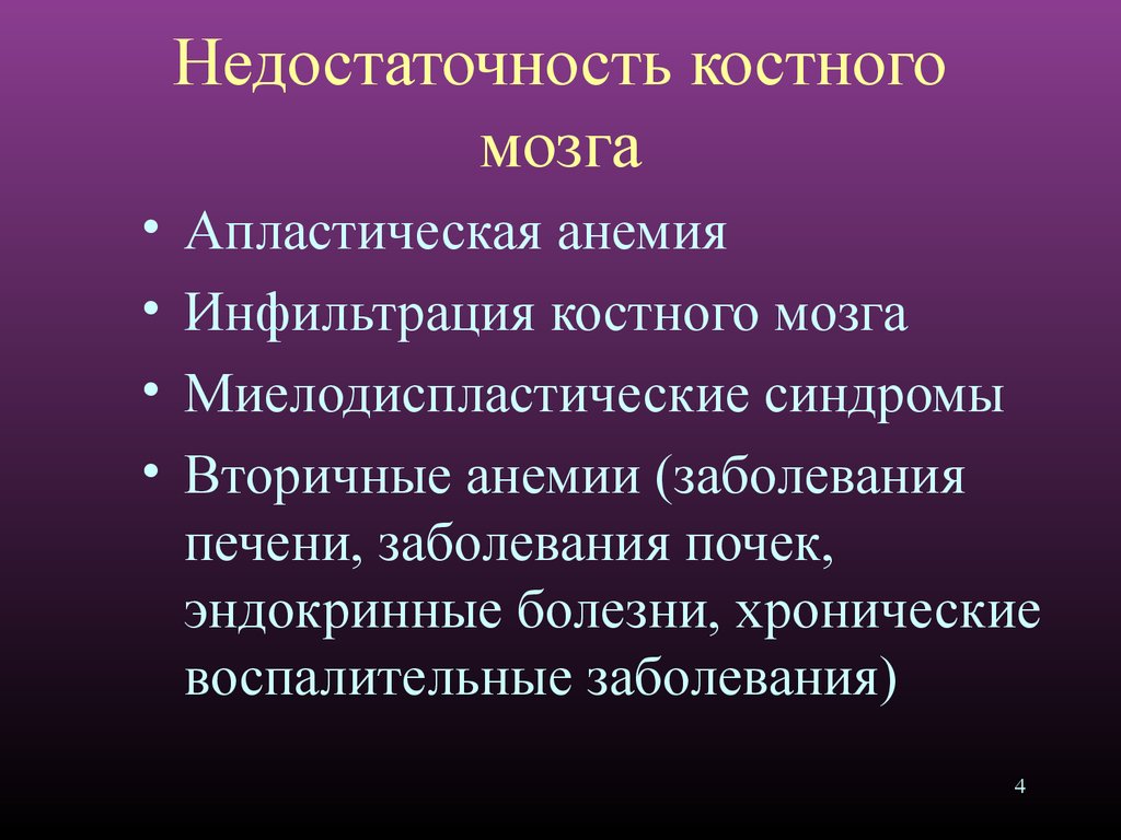 Нарушение костного мозга симптомы. Недостаточность костного мозга. Первичные и вторичные заболевания костного мозга. Синдром недостаточности костного мозга. Синдромы, обусловленные недостаточностью костного мозга.