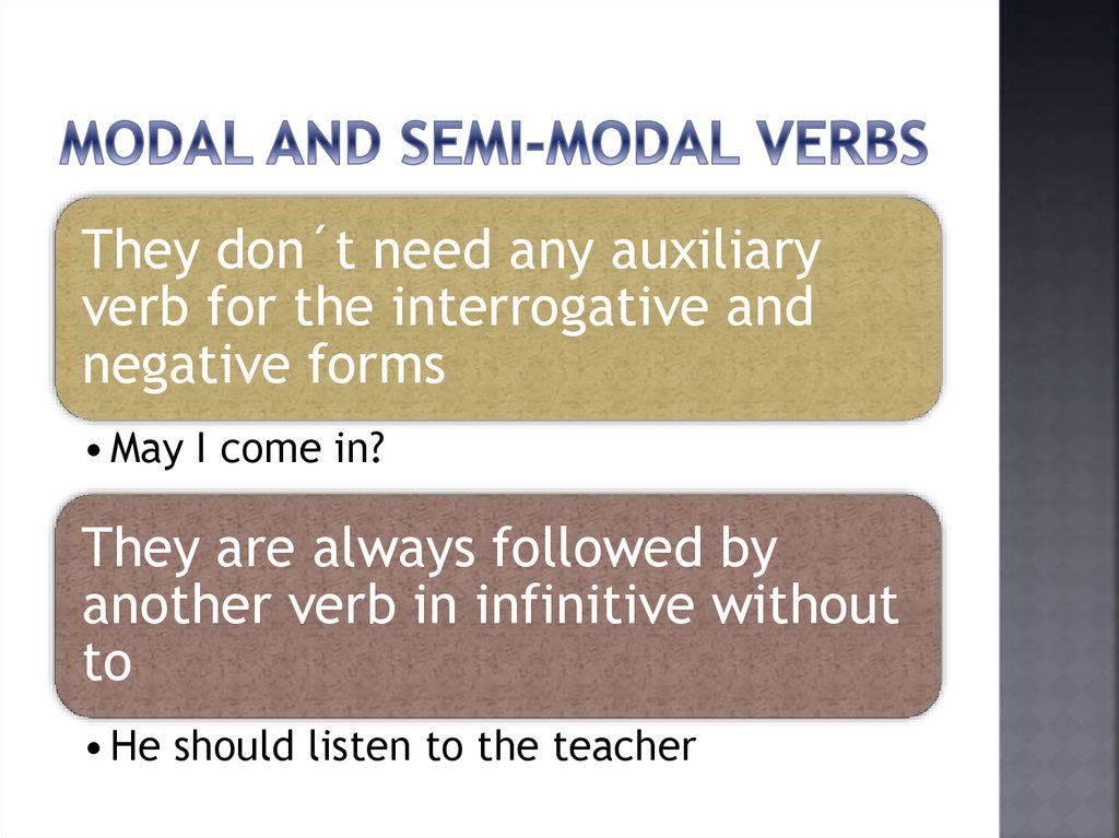 Modal And Semi modal Verbs 