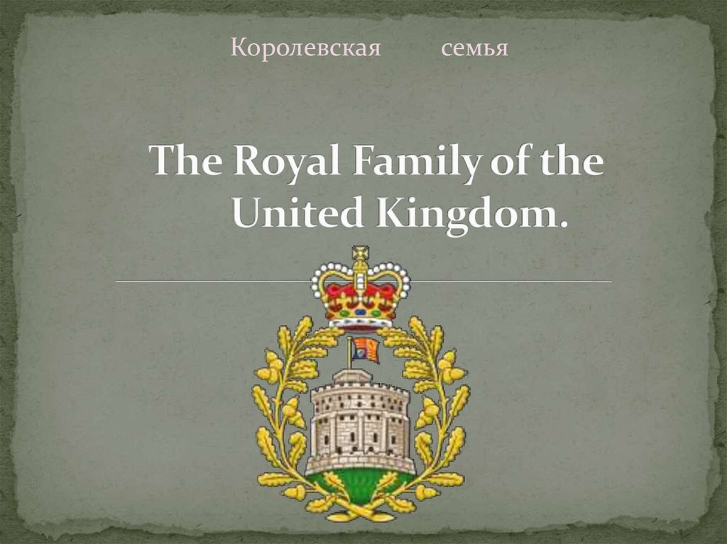 The royal family презентация на английском