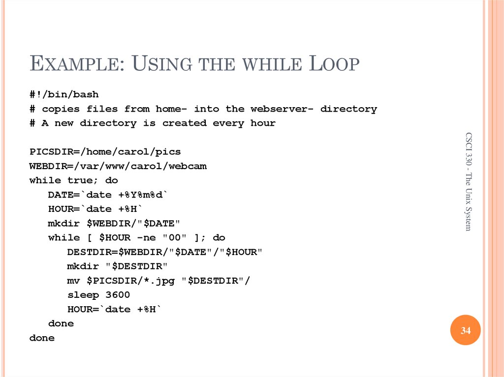 EXAMPLE: USING THE WHILE LOOP