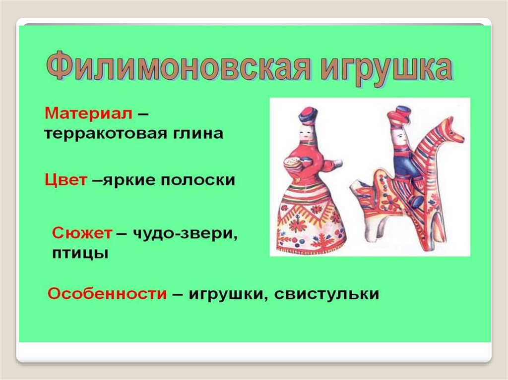 Филимоновские игрушки презентация