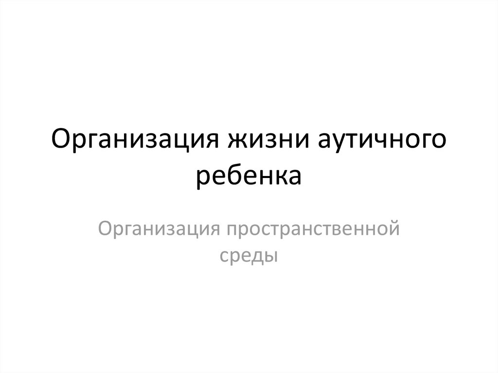 Организация жизни