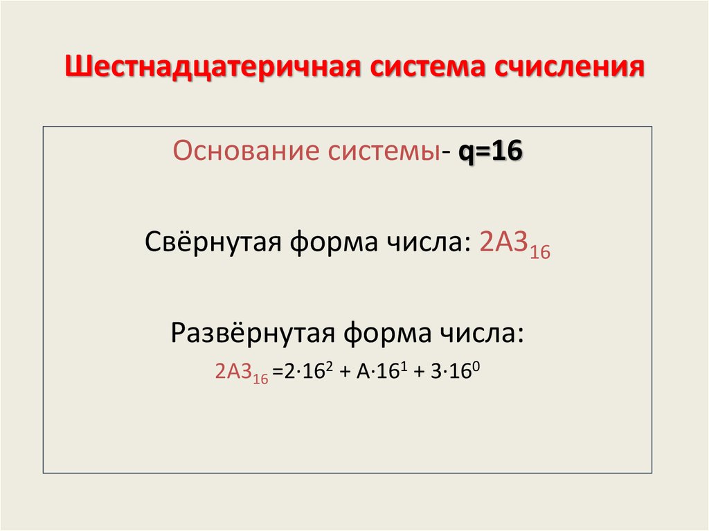 Почему в компьютере используется шестнадцатеричная система