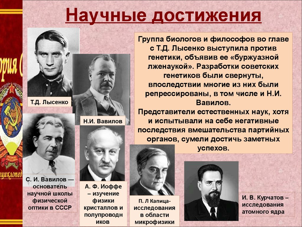 Деятели советской культуры. Достижения советских биологов 1930. Научные достижения СССР. Достижения СССР В науке. Советский научный деятель.