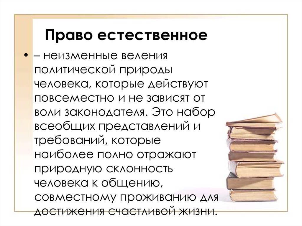 Естественное право история