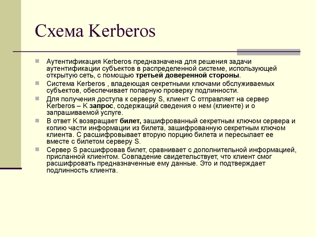 Схема Kerberos