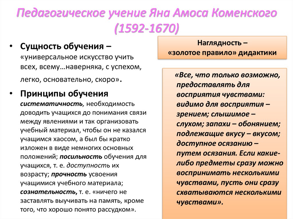 Педагогическое учение. Теория Яна Амоса Коменского. Педагогическая теория Коменского. Педагогическая концепция Коменского. Педагогическое учение Коменского.