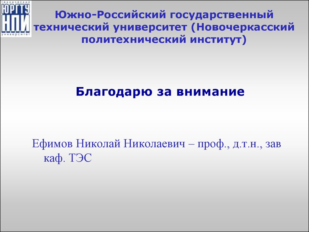 Южно-Российский государственный технический университет (Новочеркасский политехнический институт)