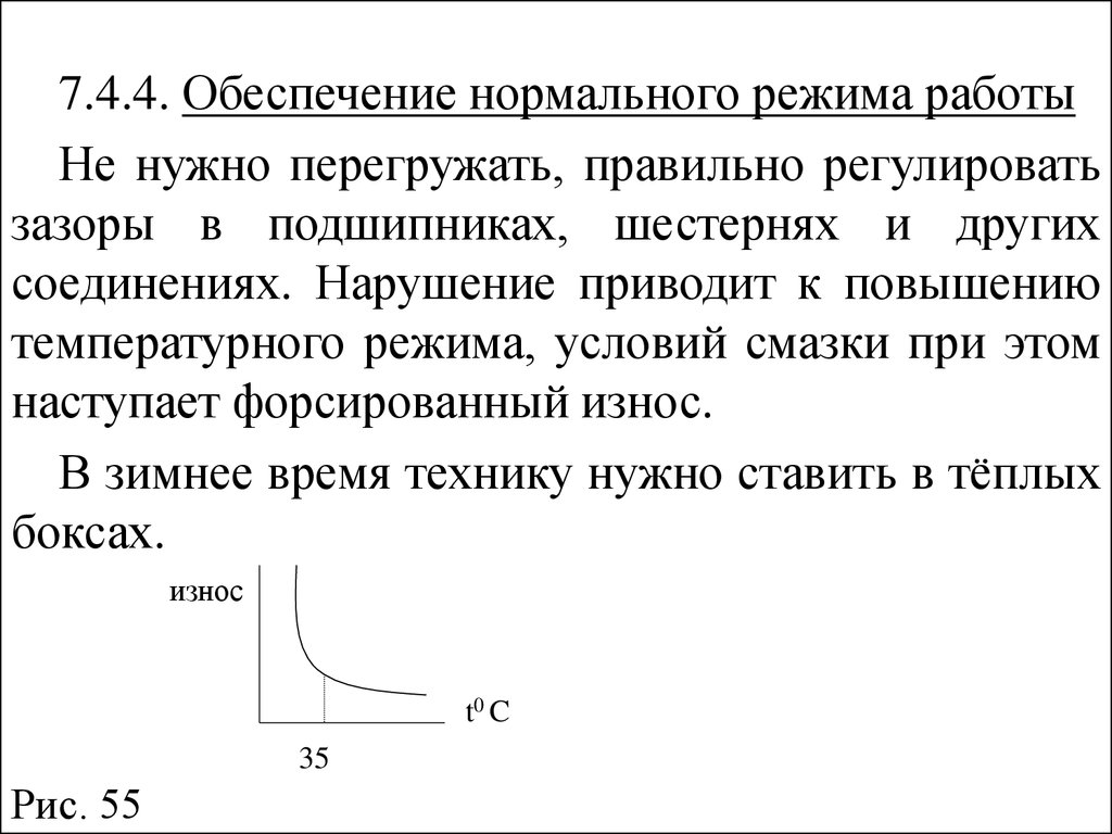 Условия график. Нормальный режим. Отказы форсированного изнашивания.