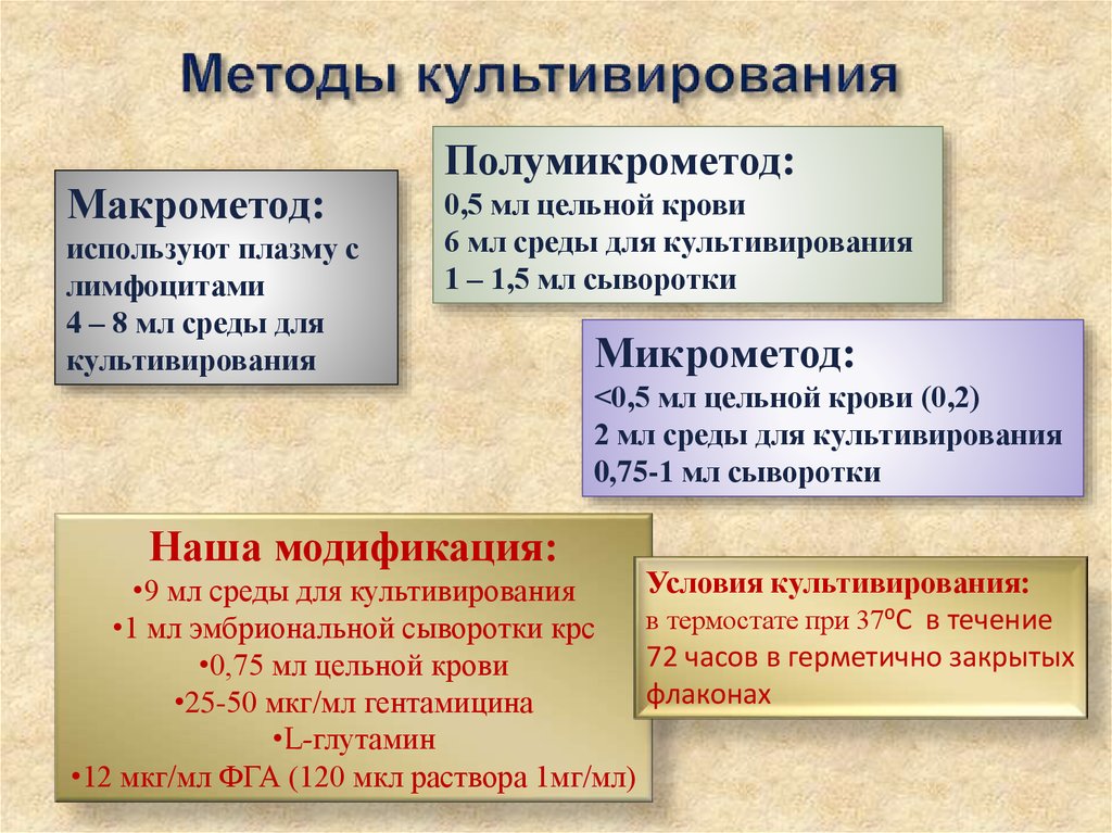 Методы культивирования