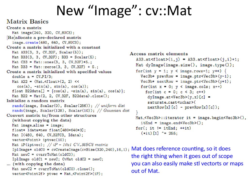 New “Image”: cv::Mat