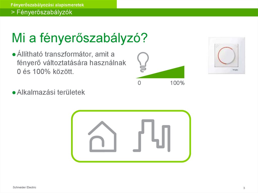 Mi a fényerőszabályzó?