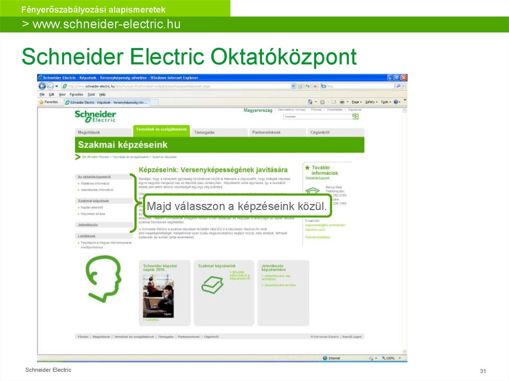 Schneider Electric Oktatóközpont