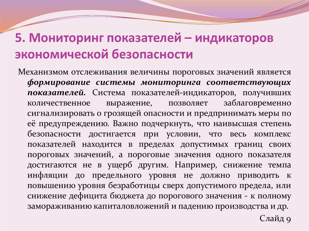 Мониторинг индикаторов