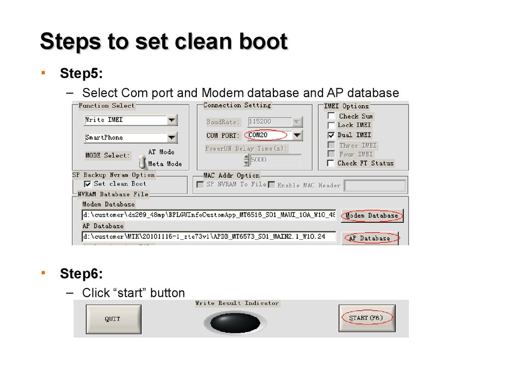Steps to set clean boot