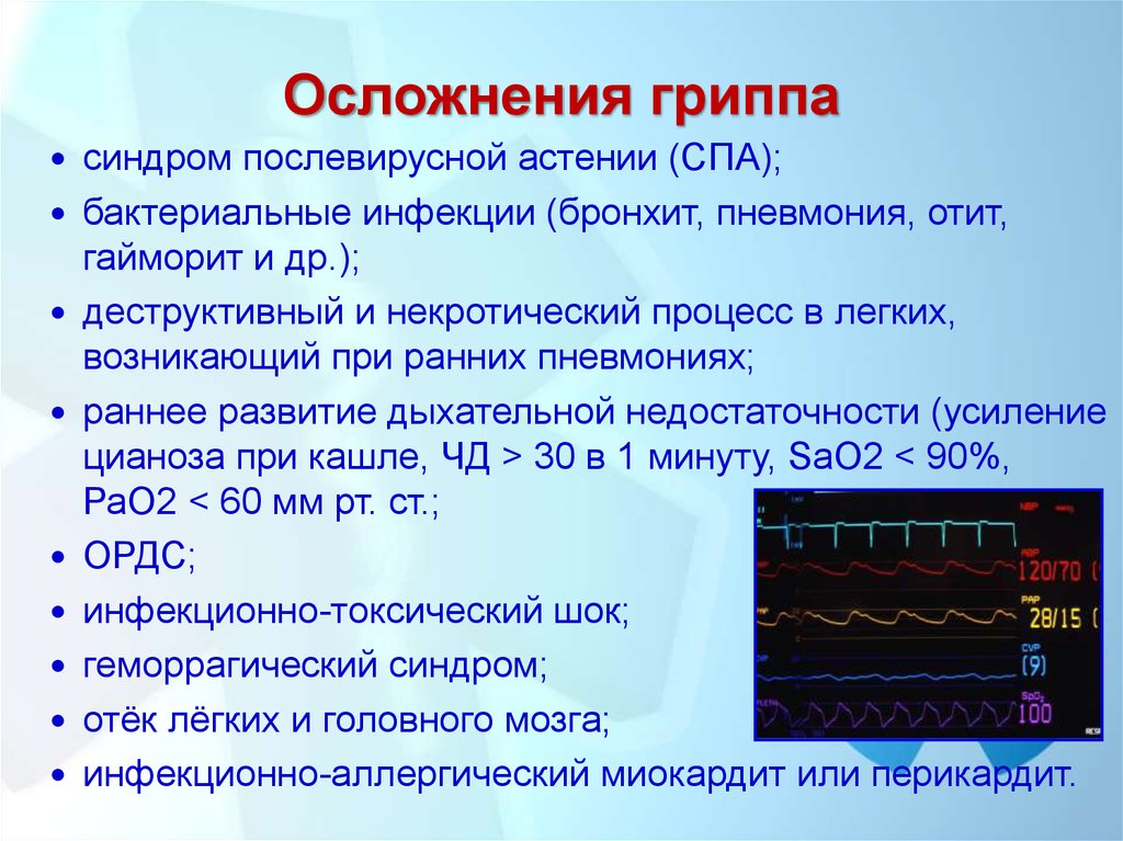 Какие осложнения гриппа